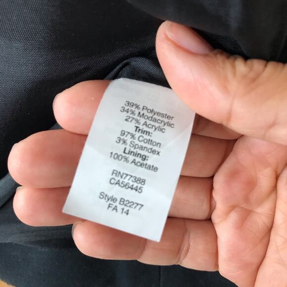 Madewell Women's Black Sherpa Faux Fur Zip Sleeveless Vest Size Small - Picture 6 of 10